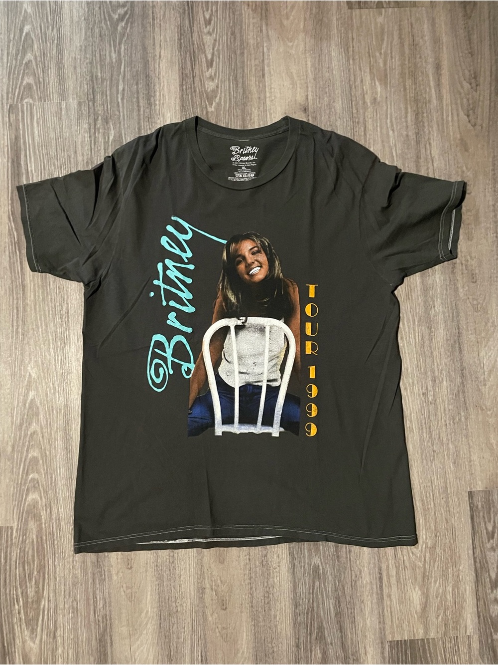 Britney Tour 1999 Black Graphic Short Sleeve Tee